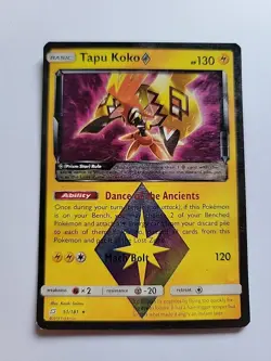 Tapu Koko Prism Star 51/181 Team Up Holo Rare Pokemon Card - Image 1