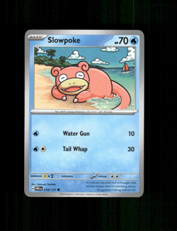2025 Prismatic Evolutions Slowpoke Pokemon Card #018/131 Basic TCG PACK FRESH - Image 1