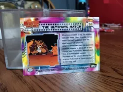 THE ULTIMATE MATCH #34 - TOPPS BLACK Logo - MEWTWO STRIKES BACK POKEMON CARD NM - Image 2