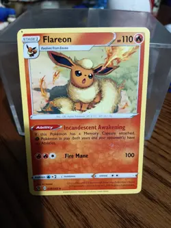 Flareon 026/185 NM Rare Vivid Voltage Near Mint SWSH Pokemon TCG Set Card 26/185 - Image 1