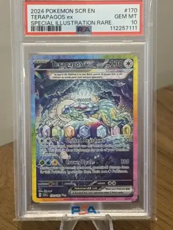 Pokemon Terapagos ex Stellar Crown Special Illustration Rare #170 PSA 10 - Image 1