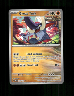 2025 Prismatic Evolutions Great Tusk Pokemon Card #055/131 Basic TCG PACK FRESH - Image 1