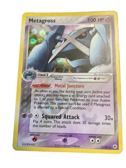 2004 EX Hidden Legends Metagross 11/101 - Reverse Holo Rare Pokemon Card - Image 1