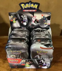 Pokemon Scarlet & Violet Black Bolt & White Flare MINI TIN DISPLAY- Ready 2 Ship - Image 1