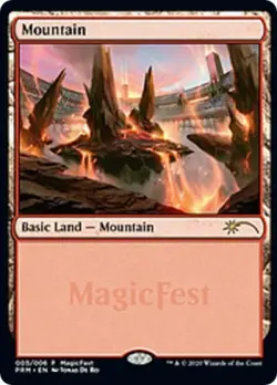 Mountain (2020) -Foil Light Play MTG Promos: Magicfest Cards - Image 1