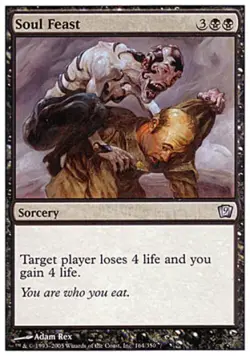 Soul Feast -Foil Light Play MTG 9th Edition - Image 1