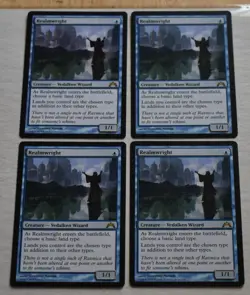 MTG Lot 4x Realmwright Rare Blue Vedalken Wizard Creature - Image 1