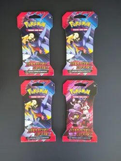 Pokemon TCG Destined Rivals Sleeved Booster Packs Lot Of 4 Factory Sealed - Image 1