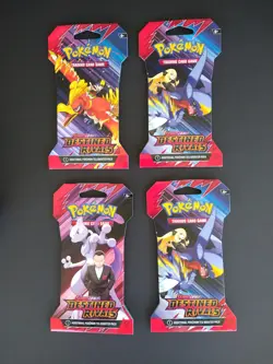 Pokemon TCG Destined Rivals Sleeved Booster Packs Lot Of 4 Factory Sealed - Image 1