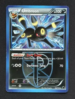 2013 Pokemon Black & White Plasma Freeze UMBREON 64/116 Non-Holo - LP/MP - Image 1