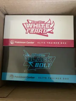 Pokemon Center Black Bolt & White Flare ETB Elite Trainer Box Set Sealed In-Hand - Image 1