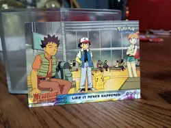 Pokemon Like It Never Happened 40 Mewtwo Strikes Back Black Topps NM Vintage - Image 1