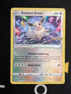 Radiant Eevee #SWSH230 Pokemon Go Promo NM/Near Mint Pokemon 2022 - Image 1