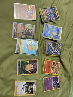 Pokemon Group of 10 Vs/Rares Cards From Various Sets With Sleeves (celebrations) - Image 1