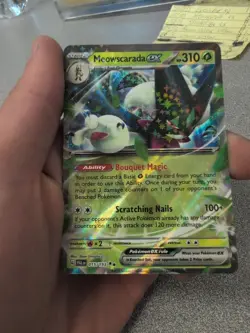 Pokemon Paldea Evolved Meowscarada EX 015/193 Sv02 Holo Ultra Rare Near Mint - Image 2