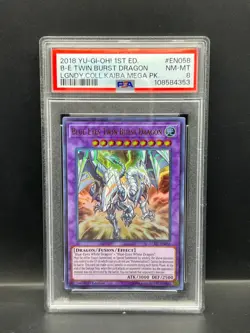Yugioh PSA 8 NM-MT Blue-Eyes Twin Burst Dragon LDS2-EN019 Ultra Rare 1st S#4353 - Image 1
