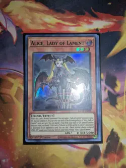 Yugioh! Alice, Lady of Lament - BACH-EN028 - Super Rare - 1st Edition Near Mint, - Image 1