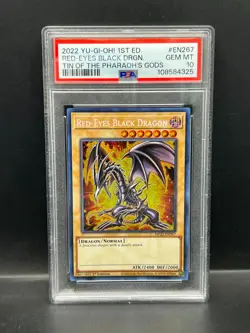 Yugioh PSA 10 GEM MT Red-Eyes Black Dragon MP22-EN267 Secret Rare 1st Ed S#4325 - Image 1