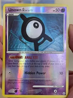 POKEMON UNOWN A LV.15 #65/130 REVERSE HOLOFOIL NM DIAMOND & PEARL CARD SEE PICS - Image 1