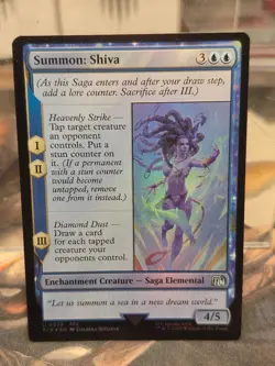 Summon: Shiva MTG Final Fantasy NM Uncommon U 0078 FFX Enchantment Card FOIL - Image 1