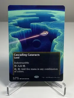 2025 Magic The Gathering EOE Cascading Cataracts Borderless Non-foil Land Card - Image 1