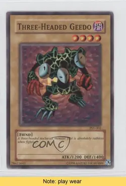 Three-Headed Geedo Unlimited YuGiOh Pharaoh's Servant #PSV-002 2002 READ 1a1 - Image 1