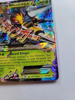 Pokemon Mega Beedrill EX Black Star Promo Holo Card XY158 - Image 2
