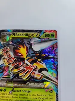 Pokemon Mega Beedrill EX Black Star Promo Holo Card XY158 - Image 3