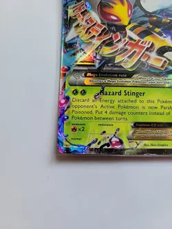 Pokemon Mega Beedrill EX Black Star Promo Holo Card XY158 - Image 5