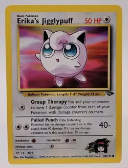 Erika's Jigglypuff 69/132 Gym Challenge WOTC Vintage Pokemon Card TCG - Image 1