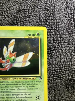 Pokemon TCG Card English Unlimited Neo Discovery Yanma 17/75 Holo Rare LP - Image 4