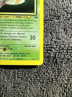 Pokemon TCG Card English Unlimited Neo Discovery Yanma 17/75 Holo Rare LP - Image 5