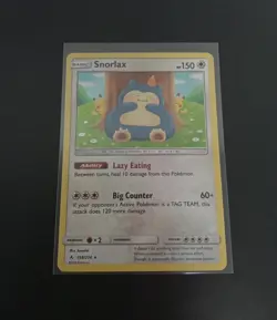 Pokemon Snorlax 158/214 Pokemon Holo Card 2019 - Image 1