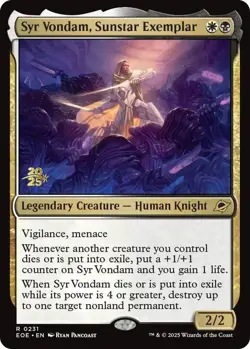 NM-Mint, English MTG Foil Syr Vondam, Sunstar Exemplar - Foil - Prerelease Promo - Image 1