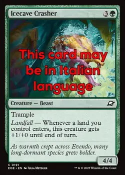 MTG ICECAVE CRASHER FOIL EXC - DISTRUTTORE DELLA GROTTA POLARE 191 - EOE - Image 1