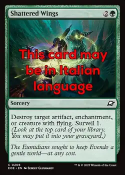 MTG SHATTERED WINGS FOIL EXC - ALI FRANTUMATE 206 - EOE - MAGIC - Image 1