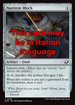 MTG NUTRIENT BLOCK FOIL EXC - BLOCCO NUTRIENTE 243 - EOE - MAGIC - Image 1