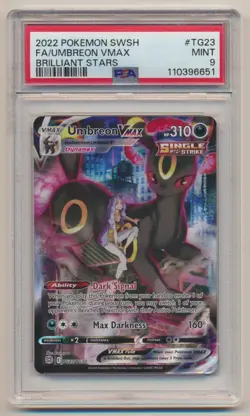 PSA 9 Pokemon Brilliant Stars Holo Umbreon VMax TG23/TG30 MINT Condition!! - Image 1