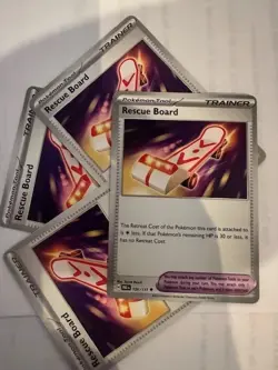 4x Rescue Board - NM Playset - Trainer x4 - Pokemon TCG FREE SHIPPING - Image 1