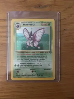 Venomoth 13/64 Jungle Set Holo Rare Pokemon WOTC LP/Played - Image 1