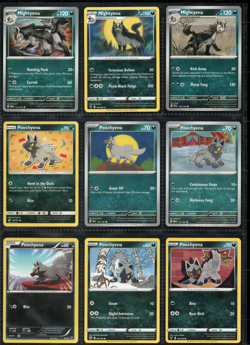 Pokemon TCG 9x Mightyena Lot Poochyena Vivid Voltage Mixed Collection Set Cards - Image 1