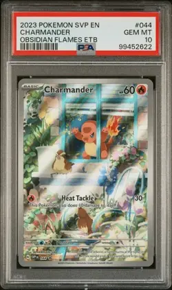 PSA 10 - 2023 Pokemon Obsidian Flames CHARMANDER Black Star Promo #044 (2622) - Image 1
