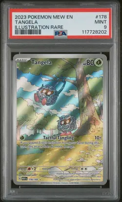 2023 POKEMON MEW EN-151 ILLUSTRATION RARE #178 TANGELA PSA 9 - Image 1