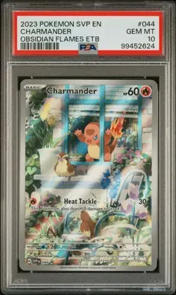 PSA 10 - 2023 Pokemon Obsidian Flames CHARMANDER Black Star Promo #044 (2624) - Image 1