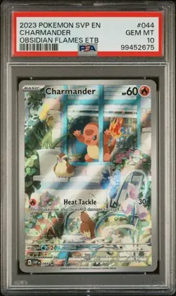 PSA 10 - 2023 Pokemon Obsidian Flames CHARMANDER Black Star Promo #044 (2675) - Image 1