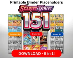 Pokemon TCG 5-in-1 Binder Pages Scarlet and Violet SV3.5 POKEMON 151 - Image 1