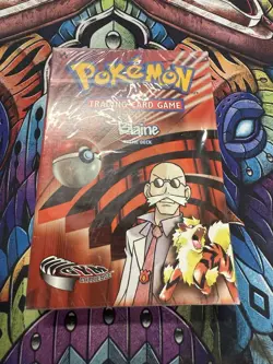 Pokemon Gym Challenge Blaine Theme Deck SEALED Has Small Crease See Pictures - Image 1