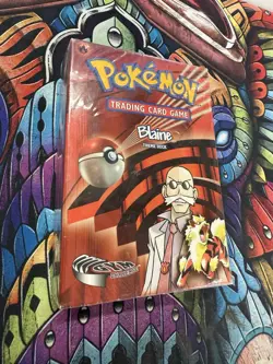 Pokemon Gym Challenge Blaine Theme Deck SEALED Has Small Crease See Pictures - Image 2