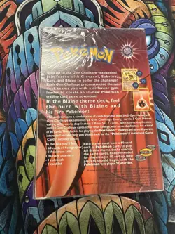 Pokemon Gym Challenge Blaine Theme Deck SEALED Has Small Crease See Pictures - Image 3