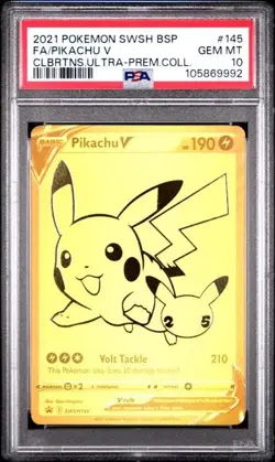 PSA 10 - 2021 Pokemon Celebrations Ultra-Premium Collection PIKACHU V #145 (992) - Image 1